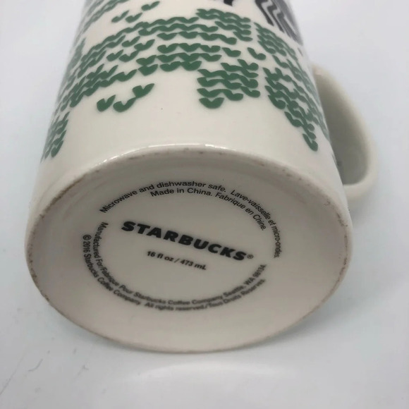 Starbucks 16 oz sweater print large mug - Picture 3 of 5